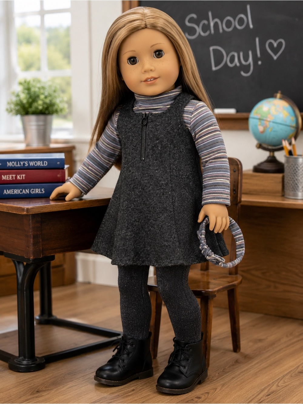 Vintage Pleasant Company American Girl 1996 School Dress Outfit‎ Set